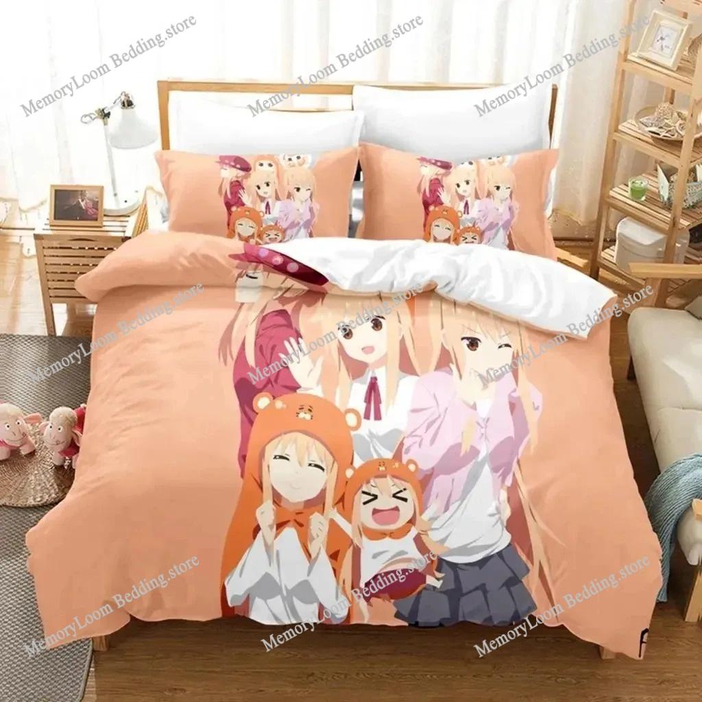 Anime Character Cute Himouto! Umaru-chan Bedding Set Full/Queen/King Size Duvet Cover Pillowcase Kids Adult Soft Home Textile