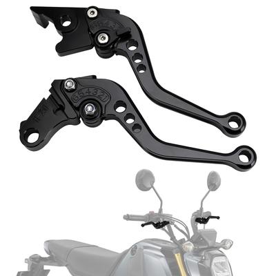 JFG Motorcycle Brake Clutch Lever Set, Adjustable, Foldable, Aluminum, Compatible Vehicles, Monkey 125, GLOM125 [GROM125], MSX125, Motorcycles - Black
