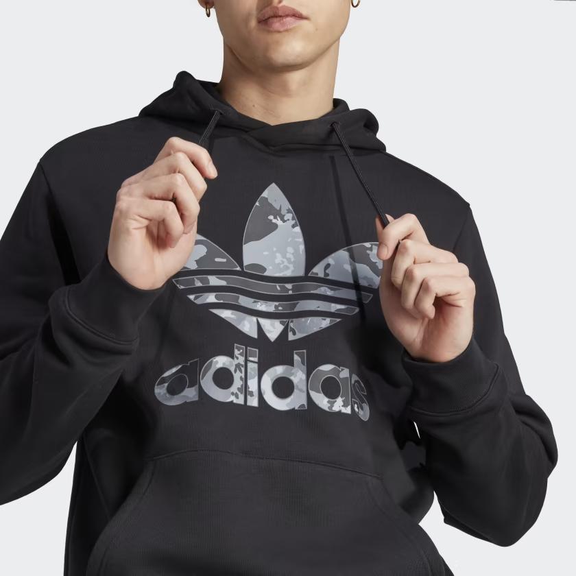 Adidas Sudadera con Capucha Originals Graphics Camo Infill para Hombre Sudaderas Negro IK3536