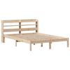 VidaXL Bed Frames with Headboard 140x190 Cm Solid Pine Wood, Bed, Bedroom Furniture, Wooden Bed, Bed 3306533