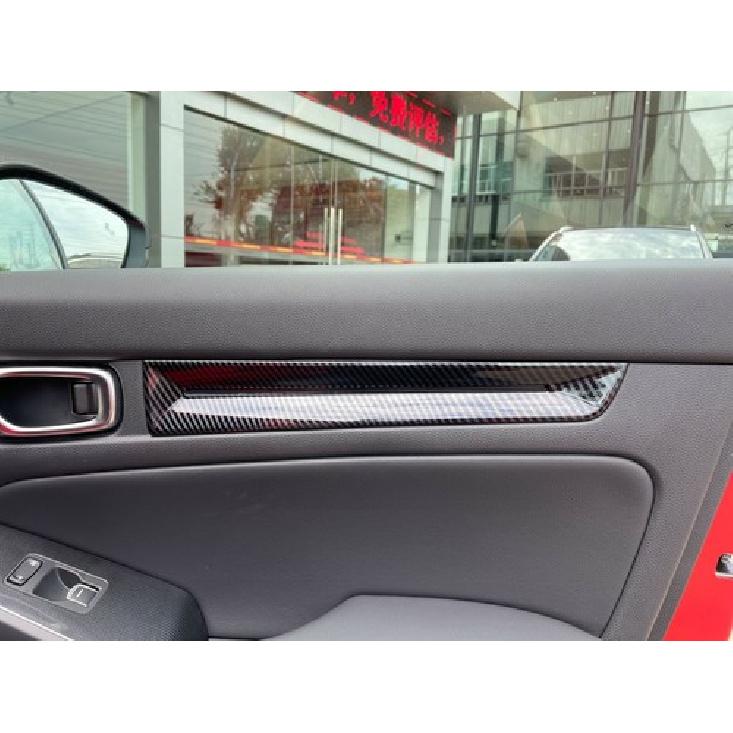 Interior Door Panel Carbon Fiber Look Cover Trim For - Honda Civic Sedan