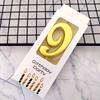 Gold Smokeless Number Candles for Baby's First Birthday Cake - Individual Pack, Creative Design
