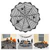 Spooky Halloween Polyester Cobweb Table Runner with Cobweb Pattern for Home and Event Decoration