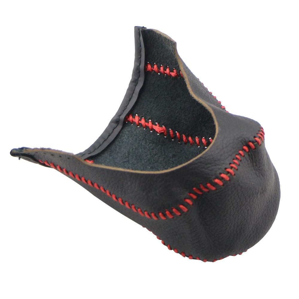 Leather Car Gear Knob Covers Gear Collars Protector AT for Honda CRV 2012 2013 2014 LHD Non-Slip Automatic Shifter Accessories