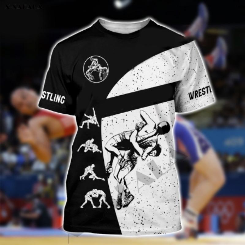 Sport Summer Men'S T-Shirt Wrestling Taekwondo Casual Sport O Collar Quick Dry Loose Short Sleeved Fashion Street Fitness Top