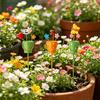 Metall-Gartenstecker Niedliche Pflanztopf-Stecker Dekorative Blumentopf-Stecker für Innen-Außen-Pflanzgefäße Gartenbeete