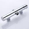 Copper Electric Water Heater Faucet with Solar Thermostatic Valve, Round Rod, Dual Water Outlet