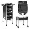 Mobile Hairdressing Trolley On Wheels with Drawers PHYSA 4 Drawers