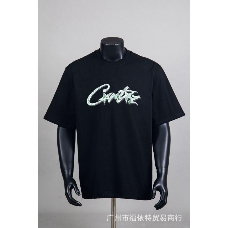 Corteiz Alcatraz Vintage Print T-Shirt Herren Damen Streetwear Lockerer Schnitt Kurzarm Tee
