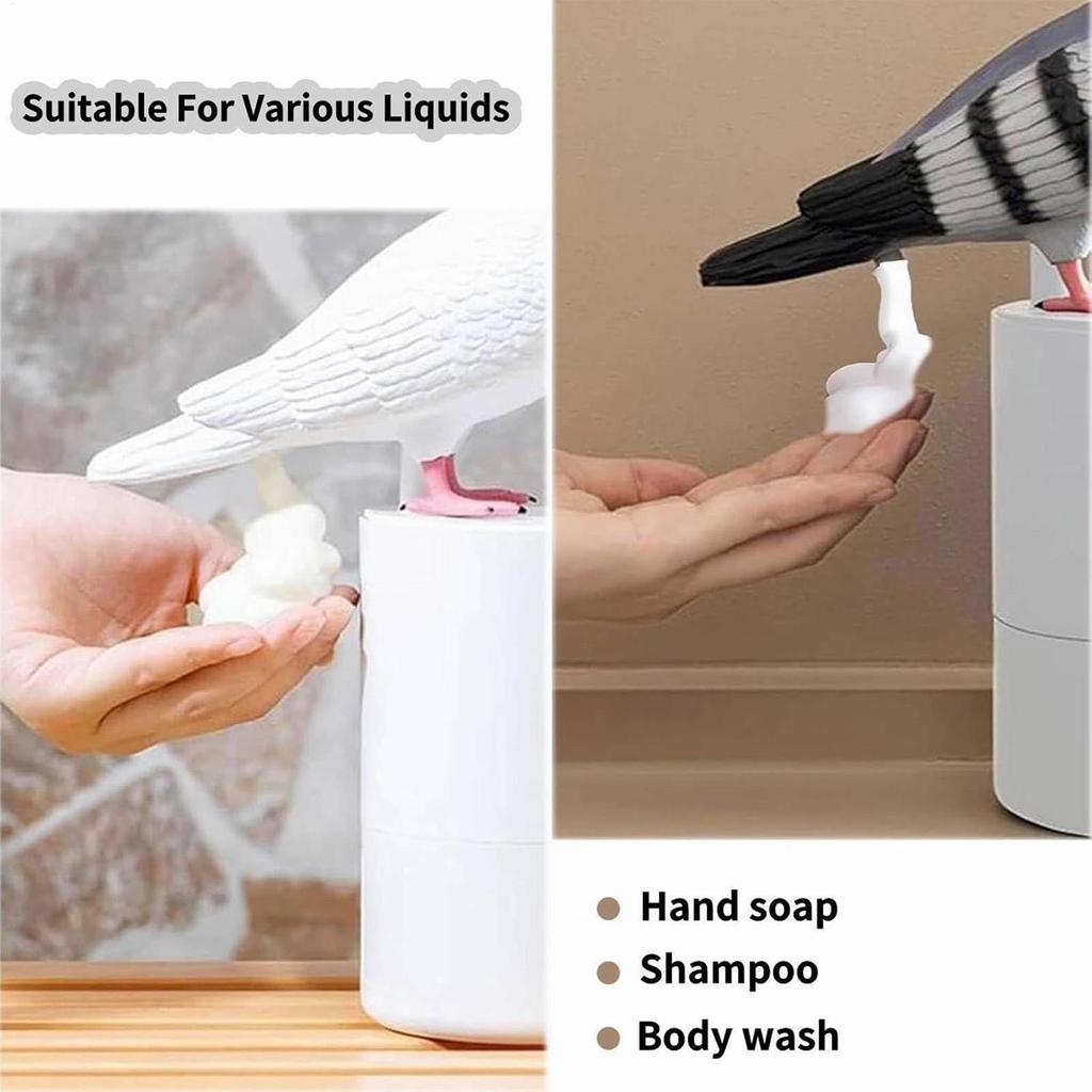 Foaming Soap Container Refillable Induction Auto Soap Dispenser Battery Power Blue Bird/Bald Eagle Shape Touchless for Bathroom