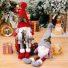 Adorable Nordic Style Christmas Decoration Rudolf Faceless Doll With Knit Cap