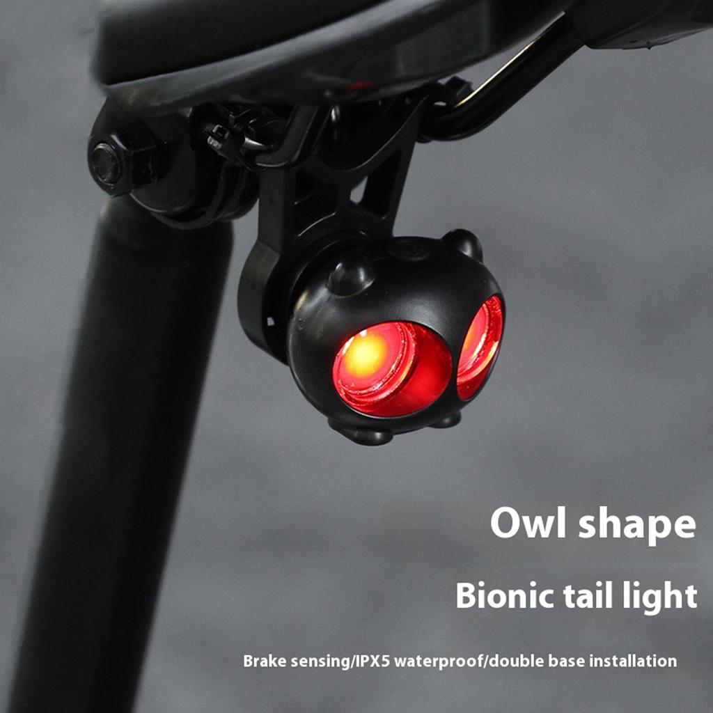 Waterproofs Bicycles Back Light Intelligent Bikes Tail Light Cycling Safety Brake Taillight Brake Sensing Bike Rear Light