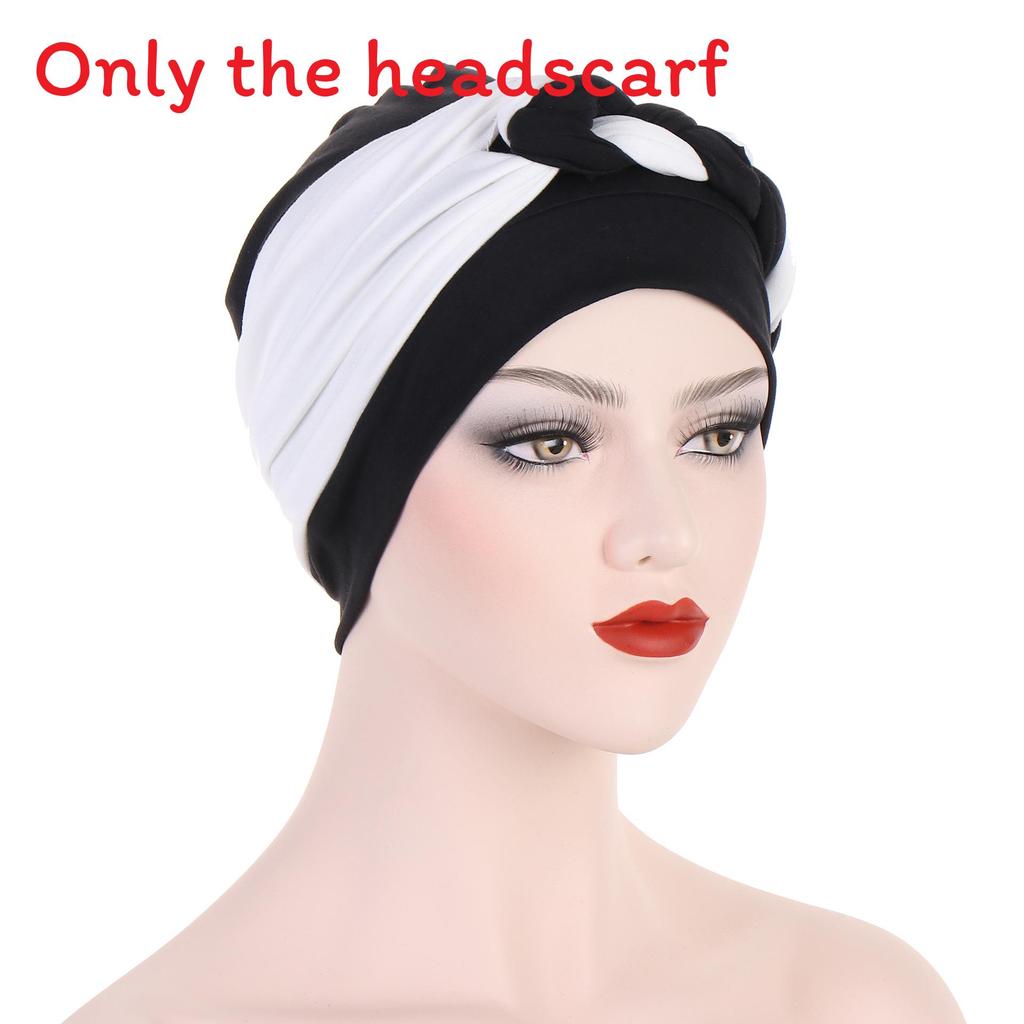 Comfortable Polyester Turban Hat With Braid Design For Men And Women