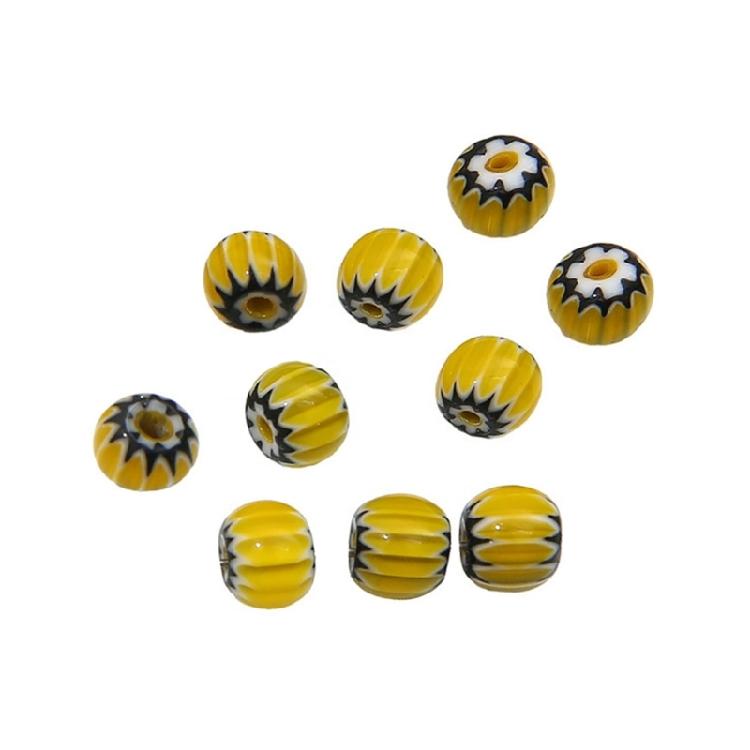 10 Pack Resin Pumpkin Beads Colorful Beads Handmade Craft Beads for Creative Hand Strands and Necklace Accessories