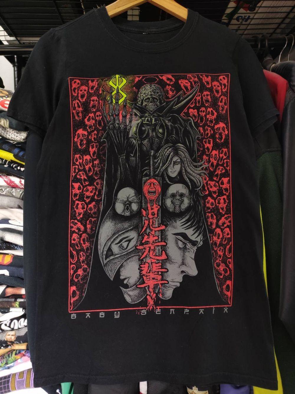 Berserk  The God Hand  Anima Basic Black Short Sleeve Unisex T-shirt WA3313 Unisex T-Shirt XL