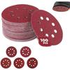AIMOONSA Lot 100 Sanding Discs 125 Mm for Orbital Sander - P60/P80/P100/P120/P240