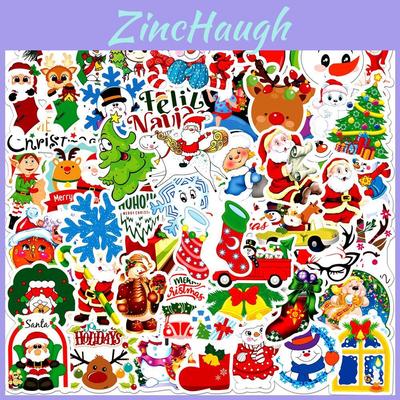 50 Christmas Themed Cartoon Stickers For Scrapbooking And Decorations