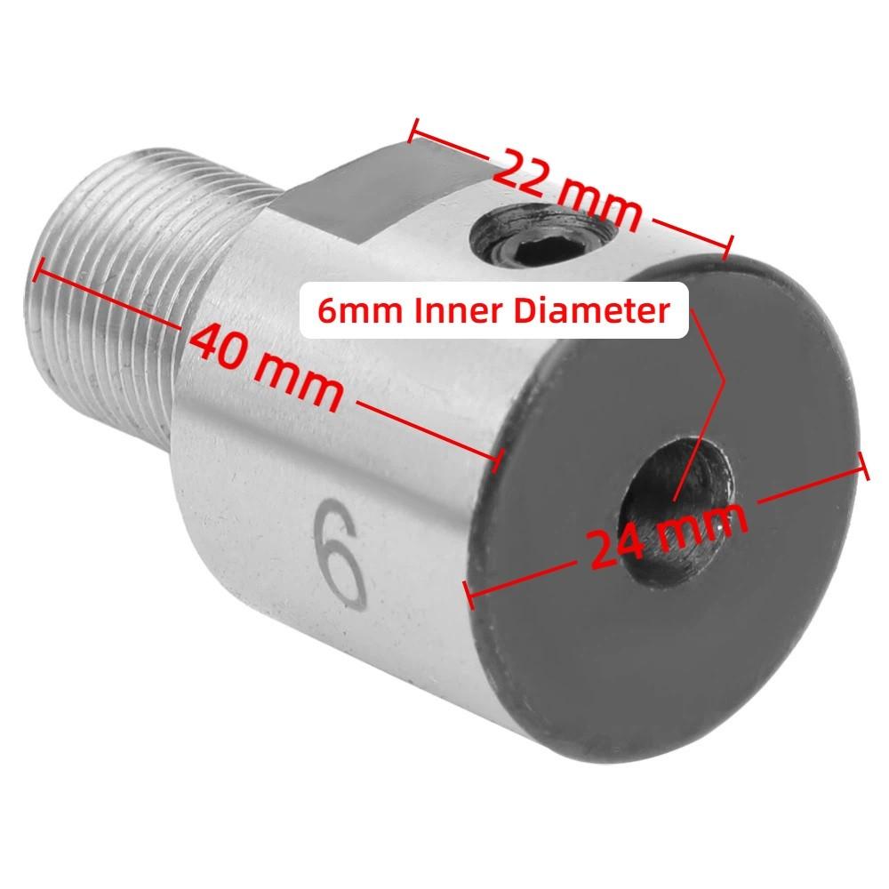 M14x1 Gewinde Futter Verbindungsstange Kohlenstoffstahl 12mm Wellendurchmesser / 6mm Wellendurchmesser Mini-Drehmaschine Maschinenteile