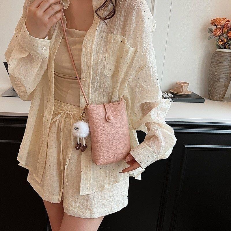 Women Cow Leather Daily Use Purse for Phone Bag Female Handbag Sac Luxury Soft Solid Genuine Leather Shoulder Crossbody Bag