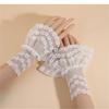 Breathable Wrist Covers With Lace Patterns Sheer Nails Art Photo Props Comfortable Sheer Sleeves
