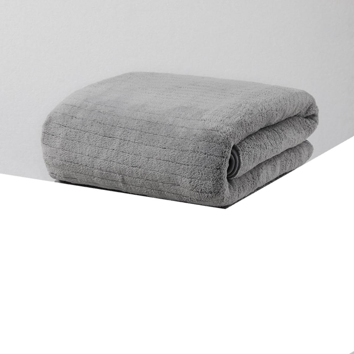 

Очень большое банное полотенце, впитывающее полотенце из микрофибры XL, супермягкое банное полотенце, быстросохнущее полотенце для душа большого размера, подходит для дома и отеля 90*180cm серый