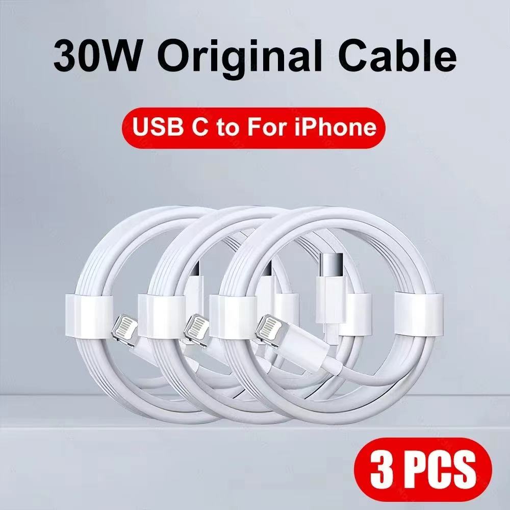 Xiaomi 5-1pcs 30W Fast Charging Cable Foe iPhone 13 12 11 14 Pro Max Mini USB C Cable For X XR XS MAX 7 8 14 Plus 6