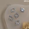 5Pcs Nail Accessory Metal Diamond Holder Retro Light Luxury Three-Dimensional Gold Silver Nail Drill Alloy Base Decoration