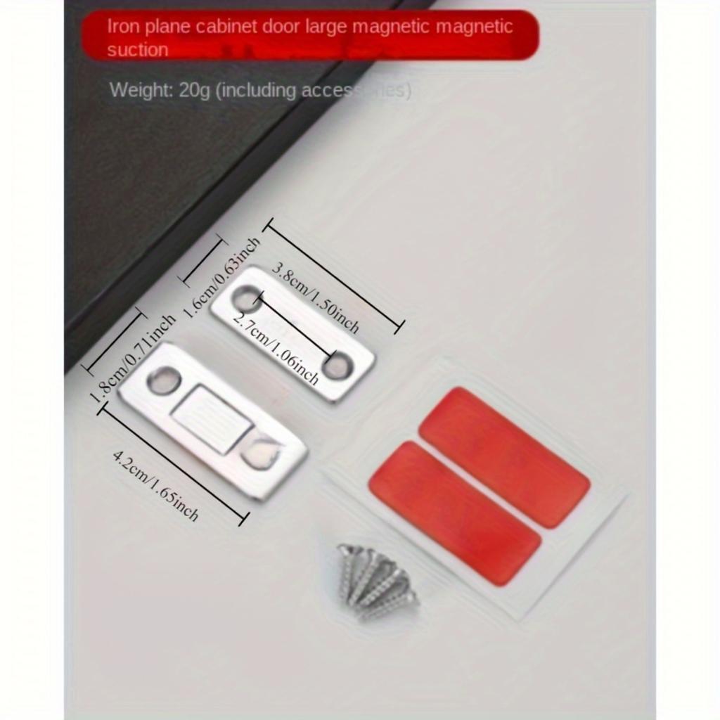 1Pairs Ultra Thin Strong Cabinet Door Magnetic Suction - Non Punching Invisible Drawer Closet Door Suction .