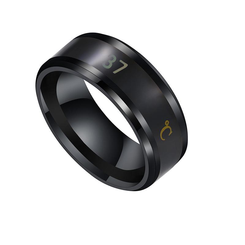 Smart Temperature-Sensitive Stainless Steel Couple Ring - European & American Fashion Jewelry