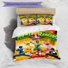 3pcs Mighty Morphin Power Rangers Pattern Bedding Set Duvet Cover Set Includes Duvet Cover &pillowcases, Perfect All Season Bedroom Decoration & Gift