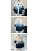 American Style Gradient Long Sleeve Men's Shirt – Casual Loose Fit with Turn-Down Collar for Spring, Autumn, and Summer.