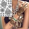 Lotus Henna Mandala Chest Temporary Tattoos For Women Underboob Adult Butterfly Turtle Lion Fake Tattoo Sexy Waterproof Tatoos