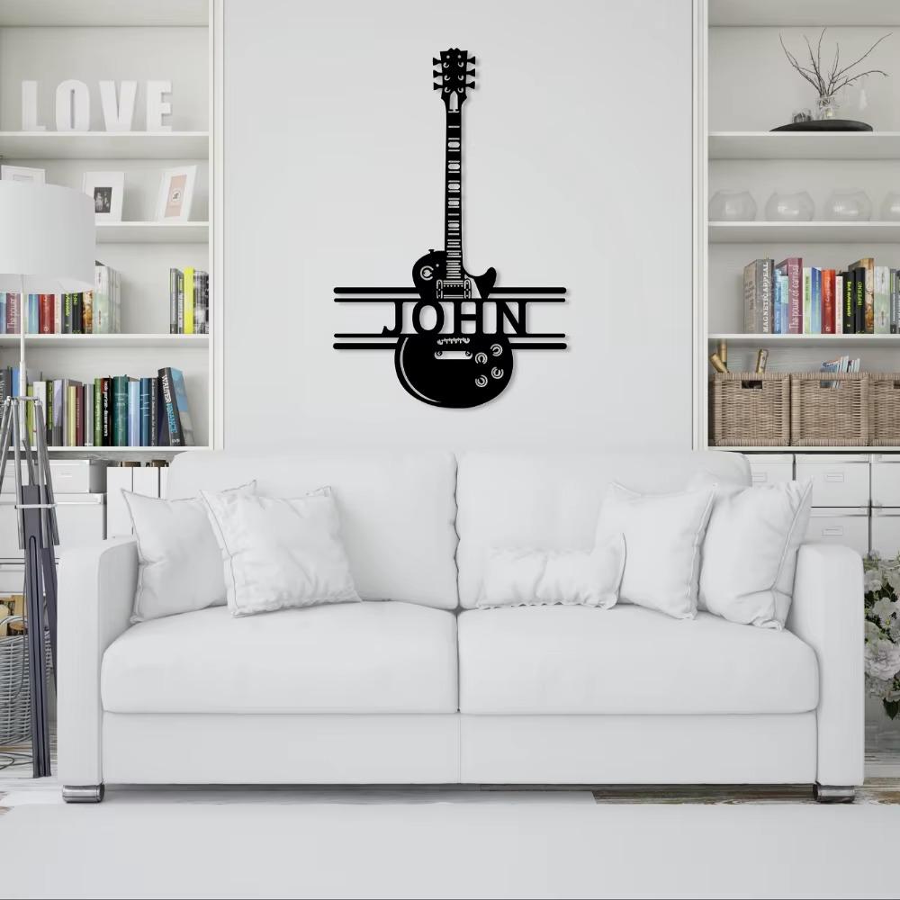 Custom Metal Sign Guitar Art Music Decor Wall Hanging