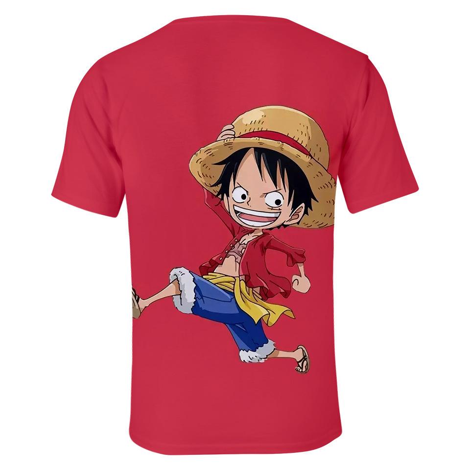 ONE PIECE Anime Printing Men Tshirt Casual Breathable Tshirts Funny Cartoon Loose Tees Shirts Street Oversized T-Shirts Man