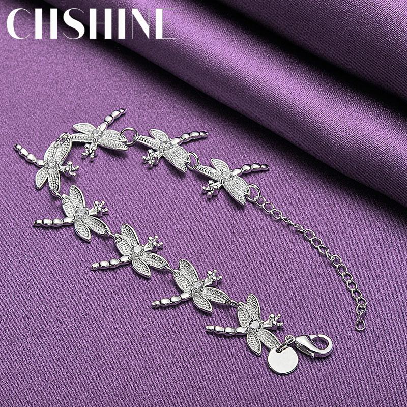 CHSHINE 925 Sterling Silber Libelle Kette Armband Für Frauen Männer Hochzeit Party Hohe Qualität Mode Charme Schmuck