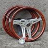 14 Zoll 358mm Klassisches Holzlenkrad Universelles Rennsport-Sportlenkrad 74mm Lochkreis