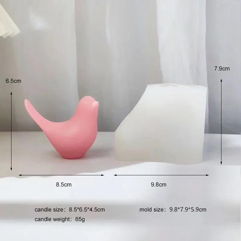 Wedding Souvenir Candle Supplies Nordic Simple Bird Shaped Silicone Mold Homemade Ice Tray Resin Epoxy Mold Home Decoration