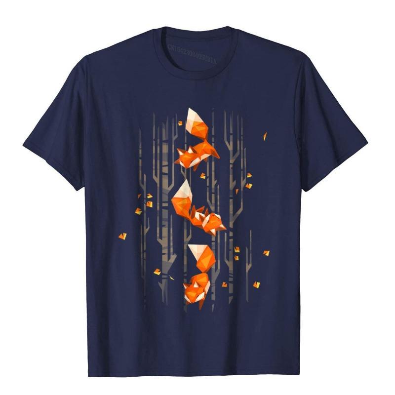 Shirt.Woot Fox Høst T-skjorte T-skjorte Retro High Street Bomull Herre Topper T-skjorte TegneserieKawaii Herreklær