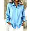 Ladies Printed Long Sleeve Shirt Fashion Lapel Casual Daily Women Tops
