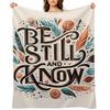 Sei still und erkenne, Typografie Tagesdecke lustiges Geschenk Flanell für Babys Karomuster auf dem Sofa Decken