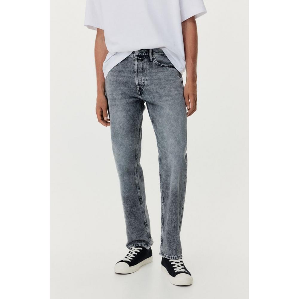 H M Relaxed Fit Jeans deniM Grey