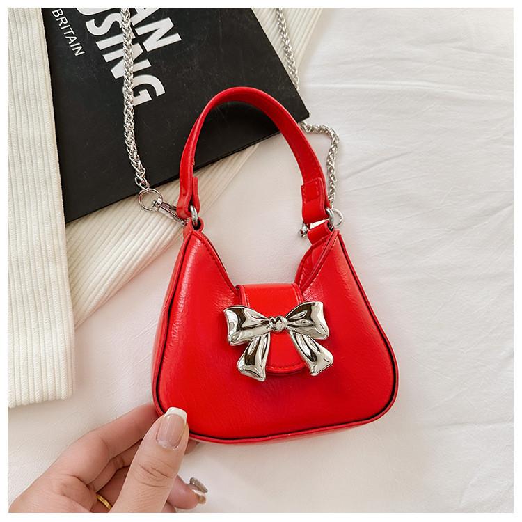 Adorable Bow-knot Children's Crossbody Bag Trendy Mini Handbag For Kids In Various Colors