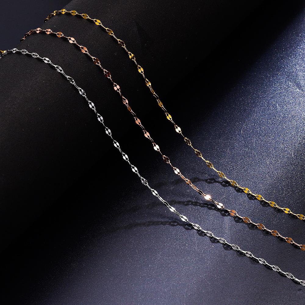 Stainless Steel Necklaces for Women Gold Color Link Chain Choker Delicate Simple Necklace Friends Gift  Wholesale