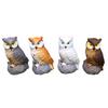 1/4Pcs Owl Statue Lifelike Indoor Outdoor Art Craft Ornament Courtyard Park Farm Owl Sculpture Resin Garden Decoration