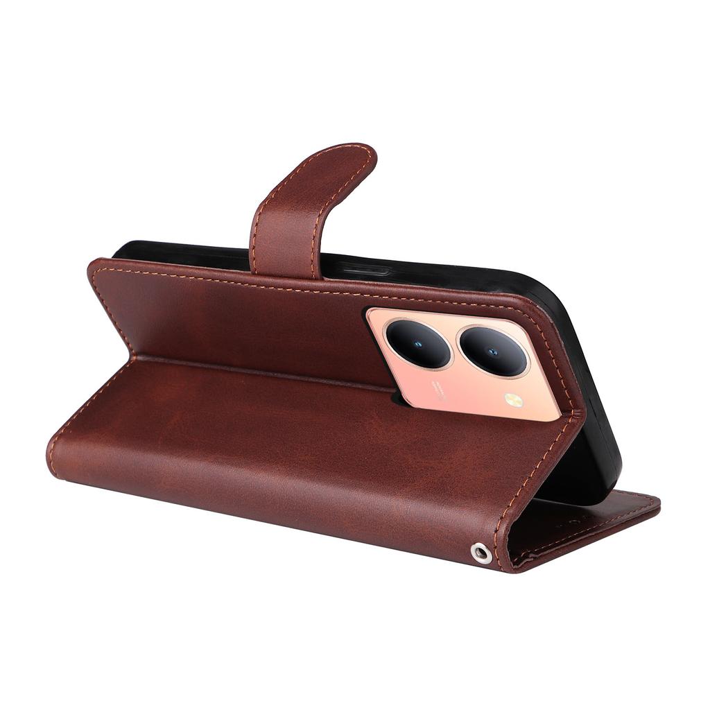 For Vivo Y78 (China) 5G/Y36 4G (Global)/Y36 5G (Global) Phone Case Calf Texture Leather Wallet Stand Cover