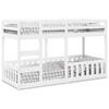Vidaxl Bunk Bed, White, 80X200 Cm, Solid Pine Wood