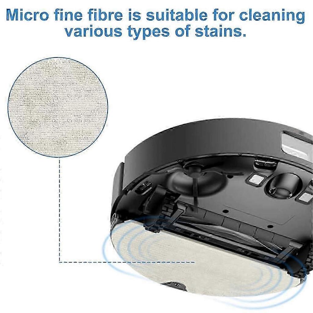 4 Pack Replacement Mop Pads for Dreame D10S, D10S PRO, D9 Max, F9 PRO Robot Vacuum Cleaner, Washable