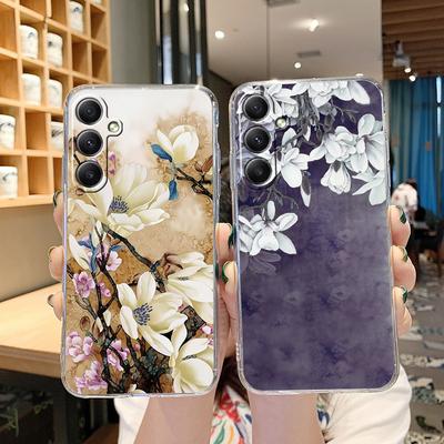 Květinové měkké silikonové pouzdro pro Xiaomi Redmi Note 13 Pro 13C Poco C65 Samsung A35 A55 M35 S24 Huawei Honor 200 iPhone ochranný kryt proti nárazu