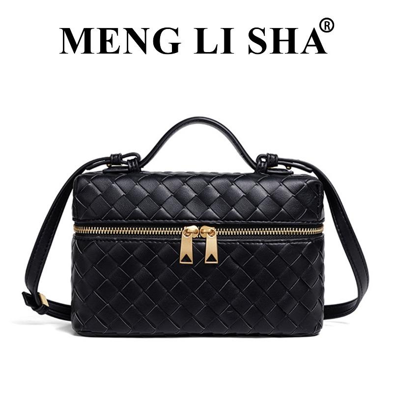 New fashionable hand-woven portable lunch box bag women s trend versatile single shoulder messenger box bag