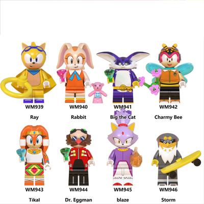 Lego Sonic Anime Cartoon Minifigures Building Blocks Assembled Toys For Kids Holiday Gifts